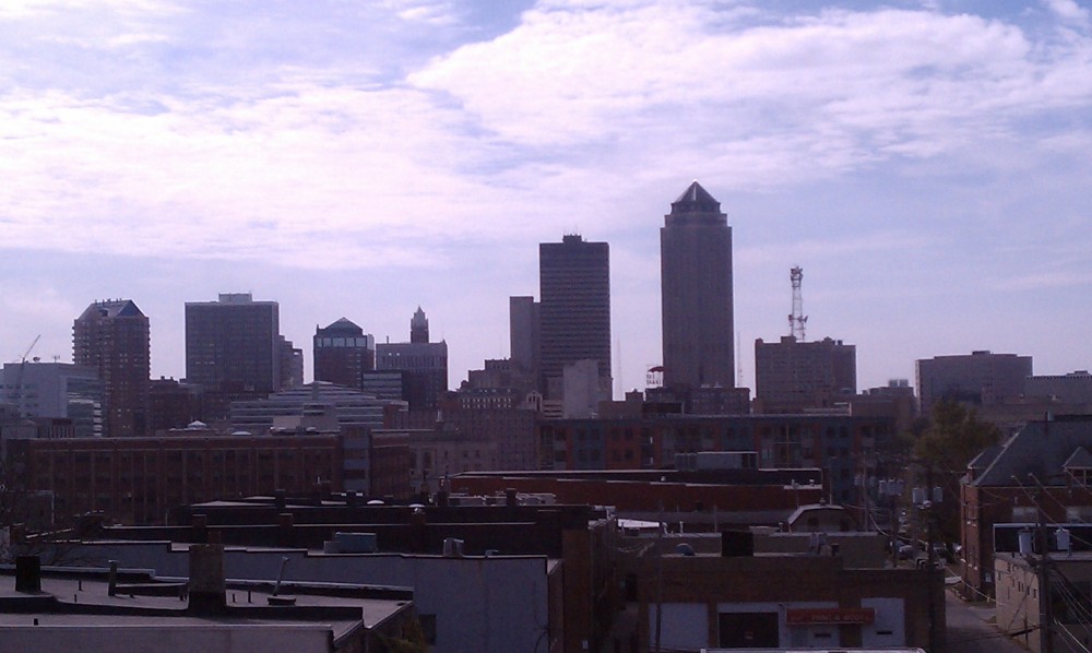 Des Moines skyline.
